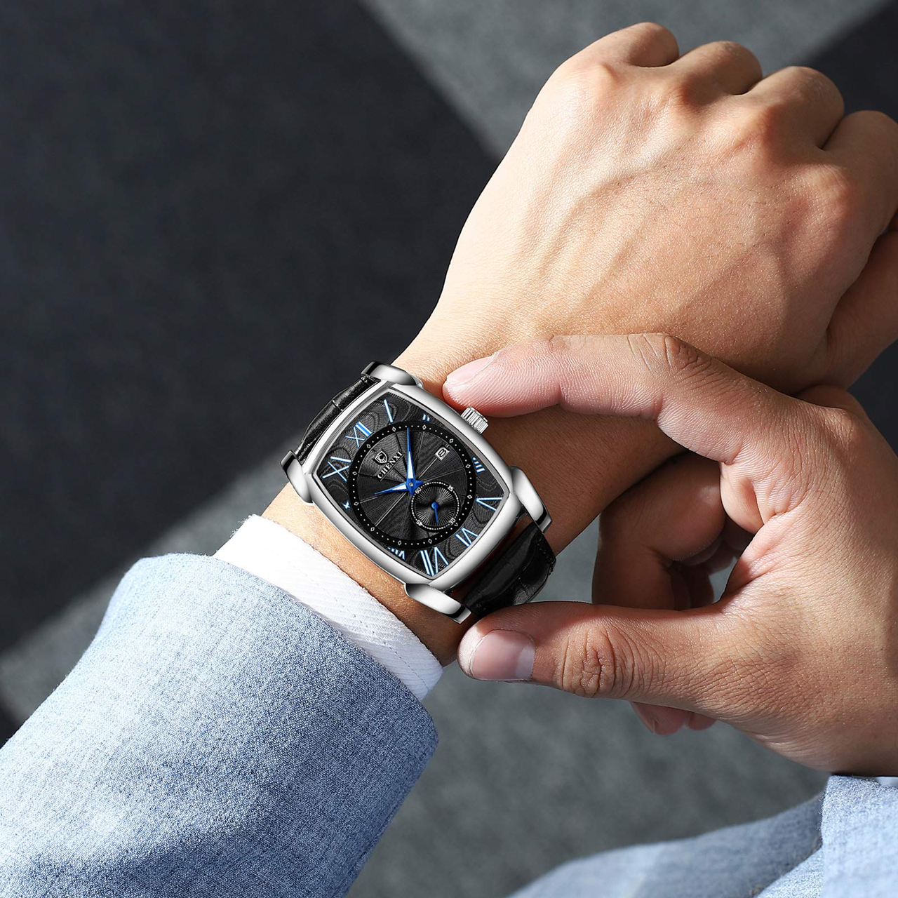 Montre de Luxe CHENXI - Noire - Design Décontracté avec Cadran Lumineux et Calendrier