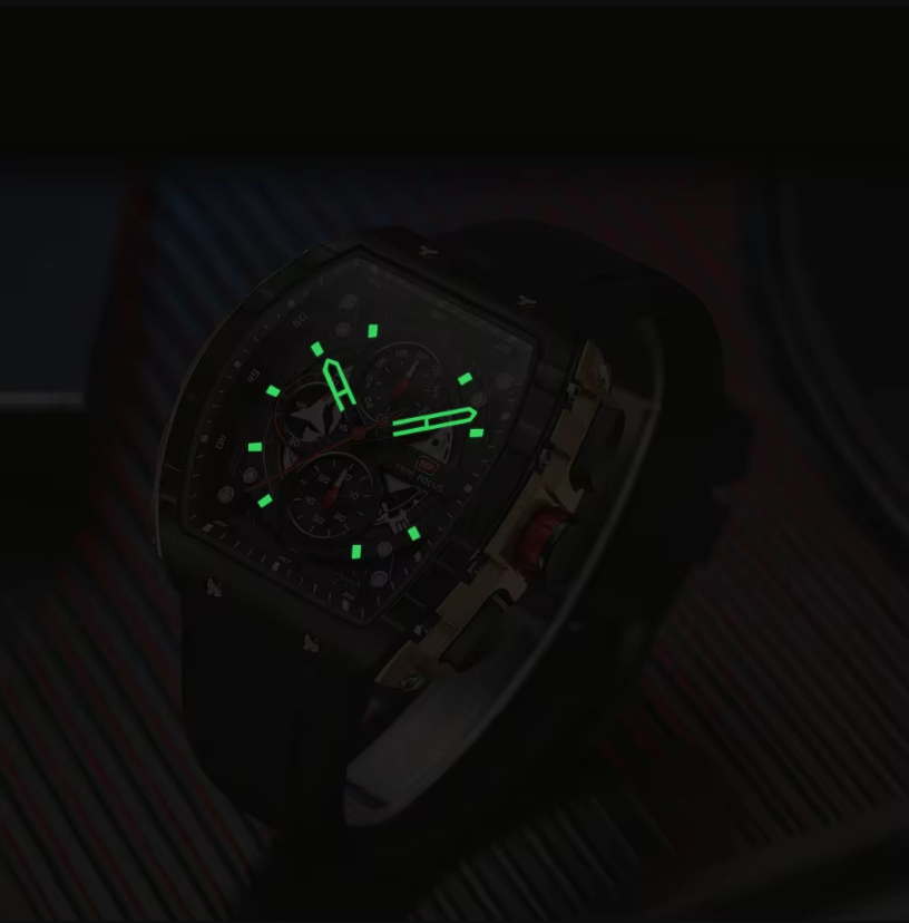 Montre Chronographe Sportive pour Hommes MINI FOCUS - Design Avant-Gardiste avec Bracelet en Silicone