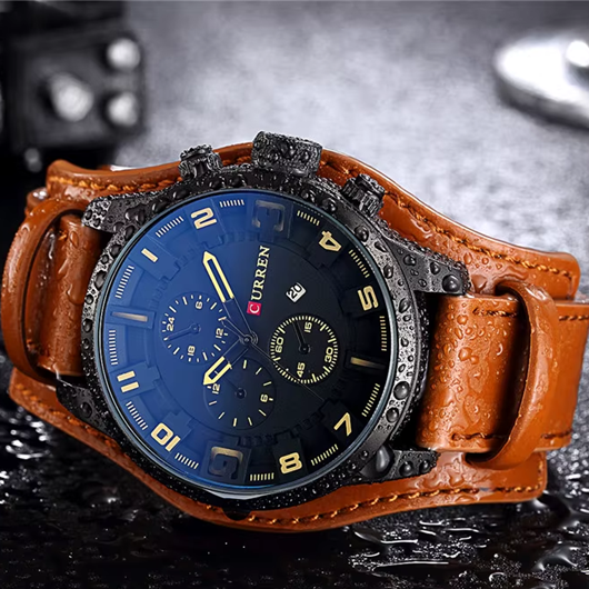 Montre CURREN 8225 Cuir Marron pour Homme