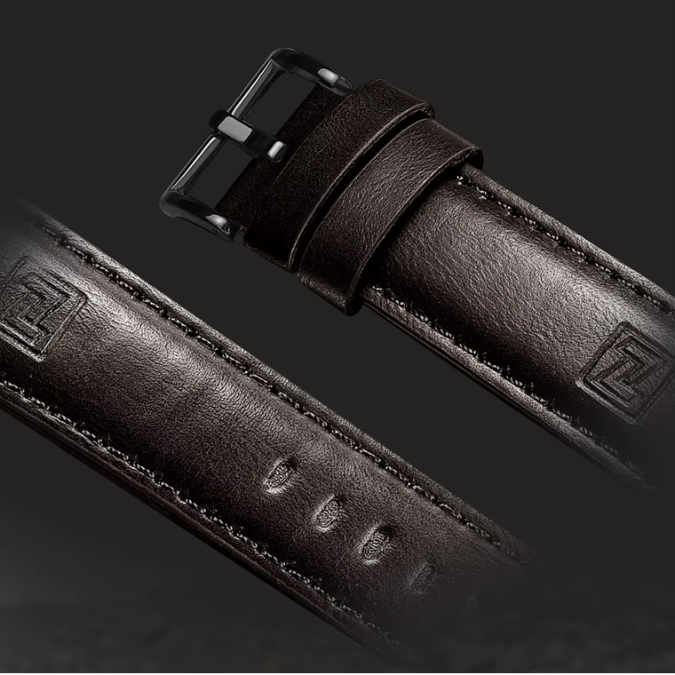 Montre Style Militaire Sport Naviforce pour Homme – Bracelet Marron en Cuir