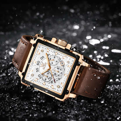 Montre de Luxe OLEVS 9919 Cadran Blanc Homme – Élégance et Performance en Quartz