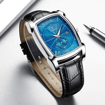 Montre de Luxe CHENXI - Noire-Bleue - Design Décontracté avec Cadran Lumineux et Calendrier
