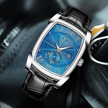 Montre de Luxe CHENXI - Noire-Bleue - Design Décontracté avec Cadran Lumineux et Calendrier