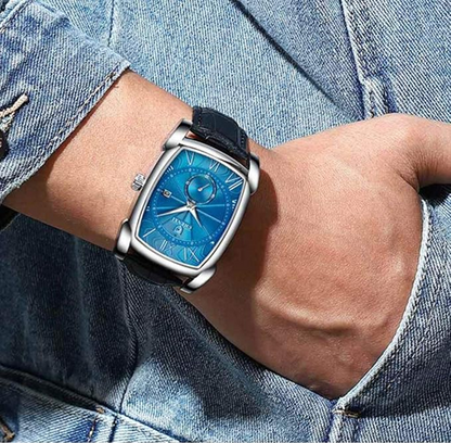 Montre de Luxe CHENXI - Noire-Bleue - Design Décontracté avec Cadran Lumineux et Calendrier
