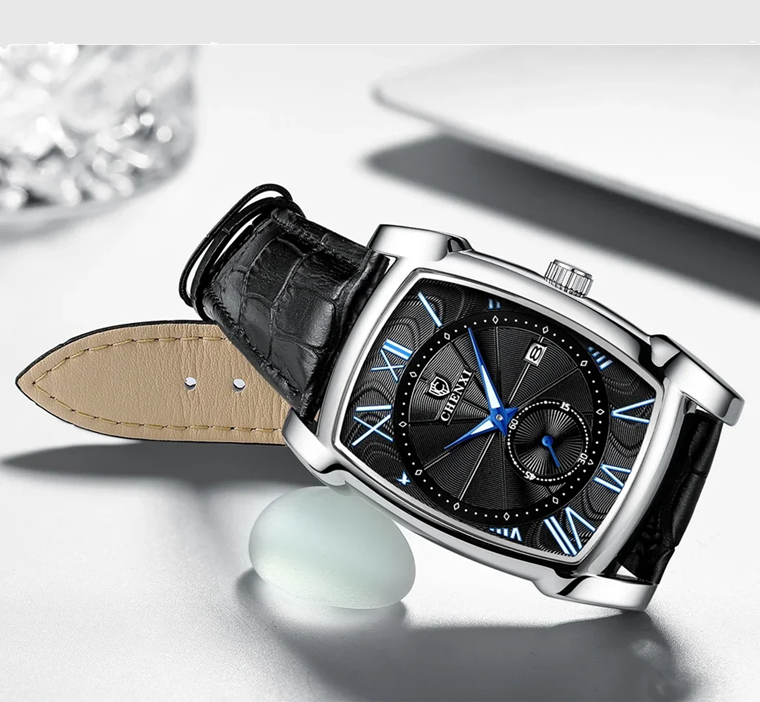 Montre de Luxe CHENXI - Noire - Design Décontracté avec Cadran Lumineux et Calendrier