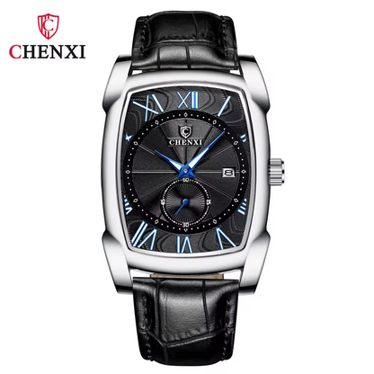 Montre de Luxe CHENXI - Noire - Design Décontracté avec Cadran Lumineux et Calendrier