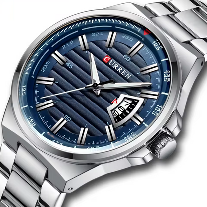 Montre Homme CURREN 8375 – Acier Inoxydable Argenté & Élégance Moderne