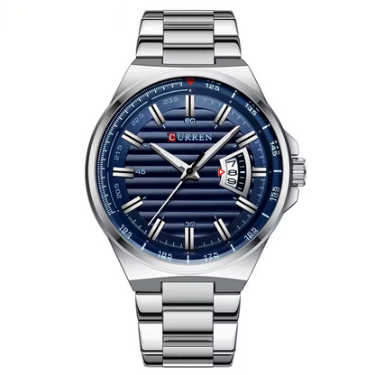 Montre Homme CURREN 8375 – Acier Inoxydable Argenté & Élégance Moderne