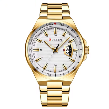 Montre Homme CURREN 8375 – Acier Inoxydable Doré & Élégance Moderne