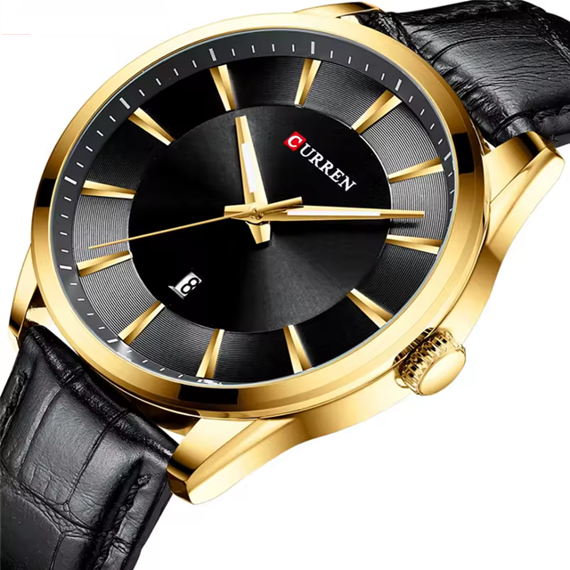 Montre Homme CURREN 8365 - Noir -  Élégance Classique & Précision Quartz
