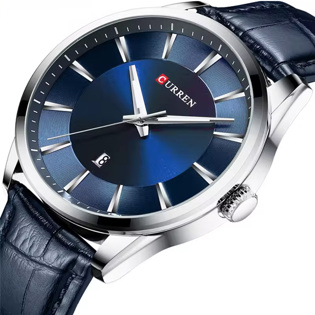 Montre Homme CURREN 8365 - Bleu -  Élégance Classique & Précision Quartz