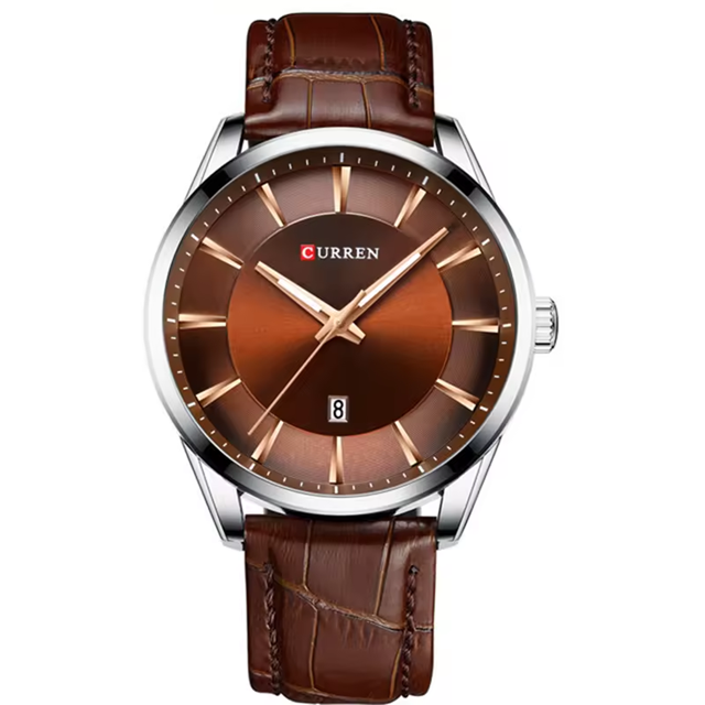 Montre Homme CURREN 8365 - Marron -  Élégance Classique & Précision Quartz