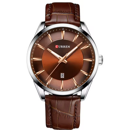 Montre Homme CURREN 8365 - Marron -  Élégance Classique & Précision Quartz