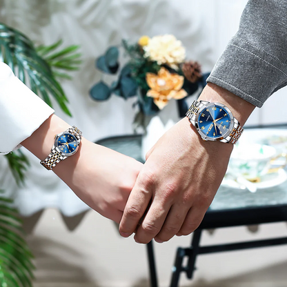 Montres Couples OLEVS 9931 – Ensemble Romantique Lumineux & Étanche