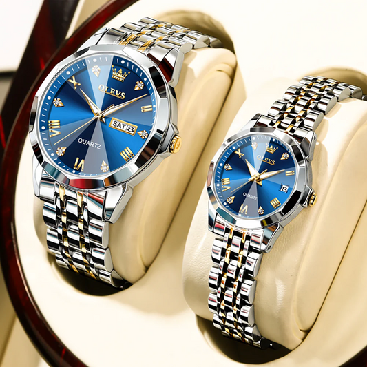 Montres Couples OLEVS 9931 – Ensemble Romantique Lumineux & Étanche