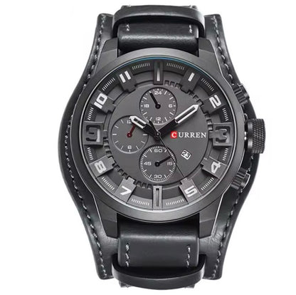 Montre CURREN 8225 Cuir Noir pour Homme