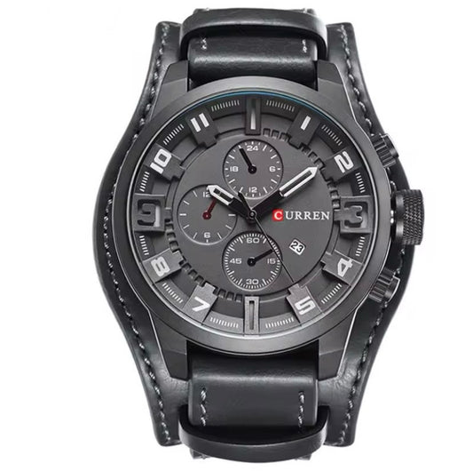 Montre CURREN 8225 Cuir Noir pour Homme