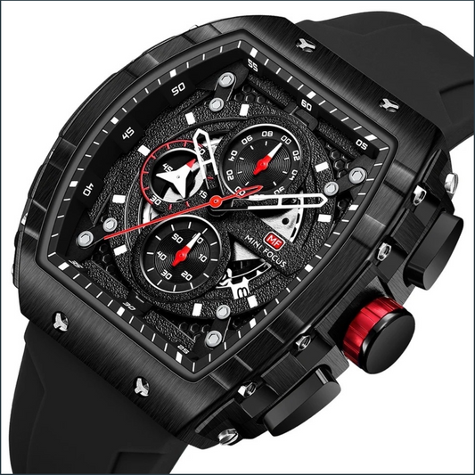 Montre Chronographe Sportive pour Hommes MINI FOCUS - Design Avant-Gardiste avec Bracelet en Silicone