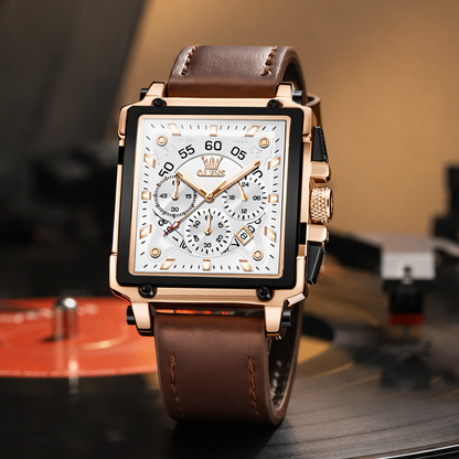 Montre de Luxe OLEVS 9919 Cadran Blanc Homme – Élégance et Performance en Quartz