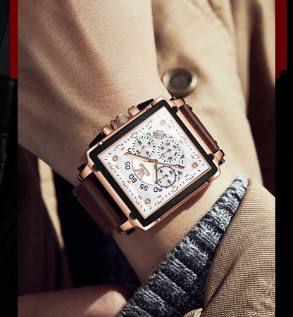 Montre de Luxe OLEVS 9919 Cadran Blanc Homme – Élégance et Performance en Quartz