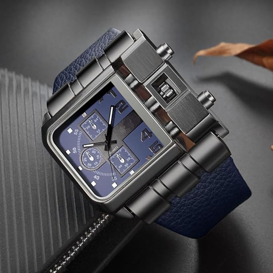 Montre OULM HP3364 – Bleu-Bleu - Design Unique et Précision Quartz