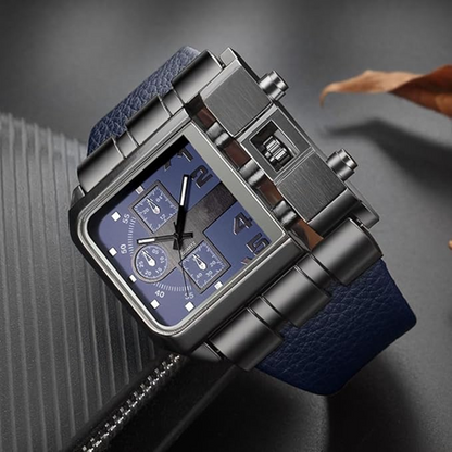 Montre OULM HP3364 – Bleu-Bleu - Design Unique et Précision Quartz