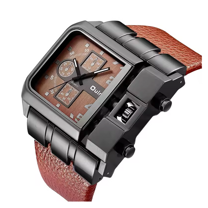 Montre OULM HP3364 – Marron-Marron - Design Unique et Précision Quartz
