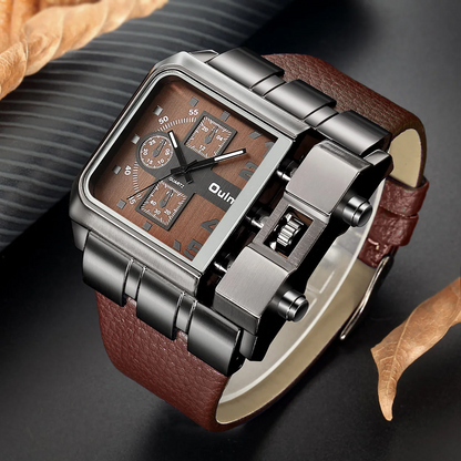 Montre OULM HP3364 – Marron-Marron - Design Unique et Précision Quartz
