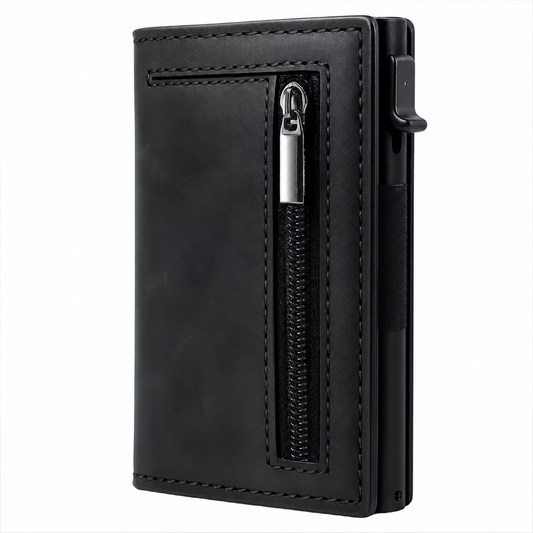 Portefeuille Homme RFID Minimaliste – Porte-cartes Fin avec Compartiment à Billets