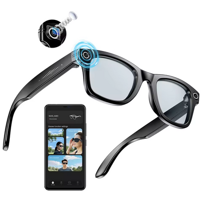 Lunettes Intelligentes 4K avec Caméra & Traduction Instantanée – AI Smart Glasses Bluetooth 5.3