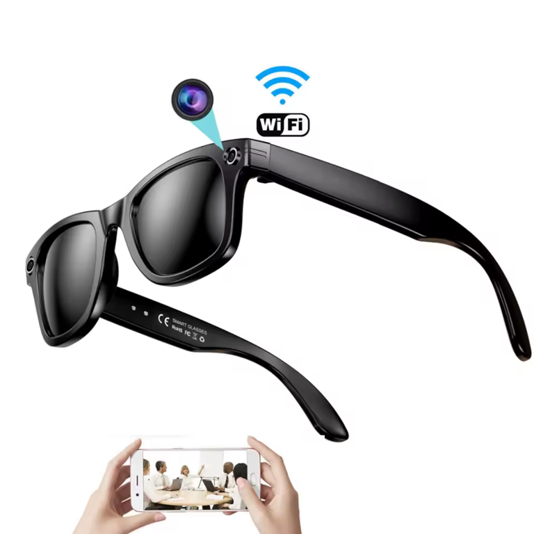 Lunettes Intelligentes 4K avec Caméra & Traduction Instantanée – AI Smart Glasses Bluetooth 5.3
