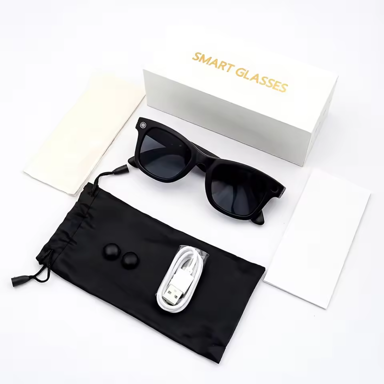 Lunettes Intelligentes 4K avec Caméra & Traduction Instantanée – AI Smart Glasses Bluetooth 5.3