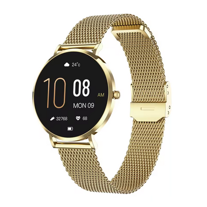 Montre Connectée Dorée pour Femmes – Design Compact, Connectivité et Élégance Moderne - Mali