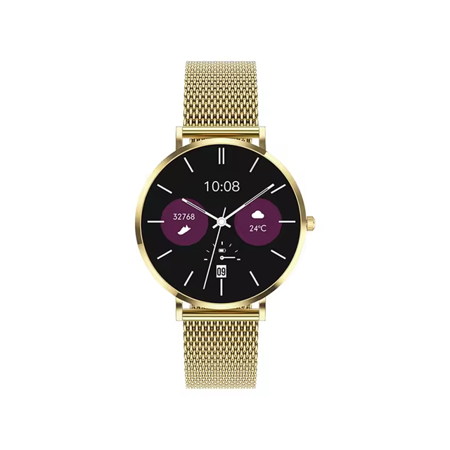 Montre Connectée Dorée pour Femmes – Design Compact, Connectivité et Élégance Moderne - Mali