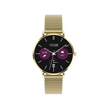 Montre Connectée Dorée pour Femmes – Design Compact, Connectivité et Élégance Moderne - Mali