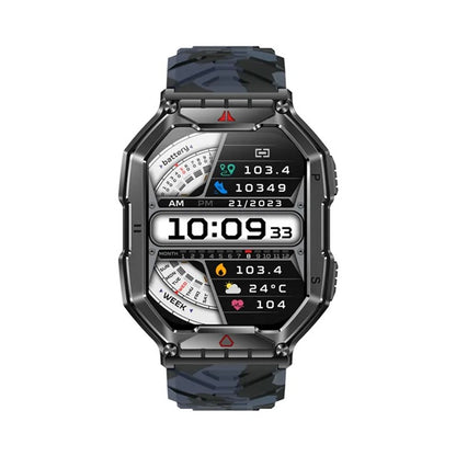 Montre Connectée KR82 Homme – Écran AMOLED 2.1”, Appels Bluetooth, Boussole et Sports Extérieur - Mali