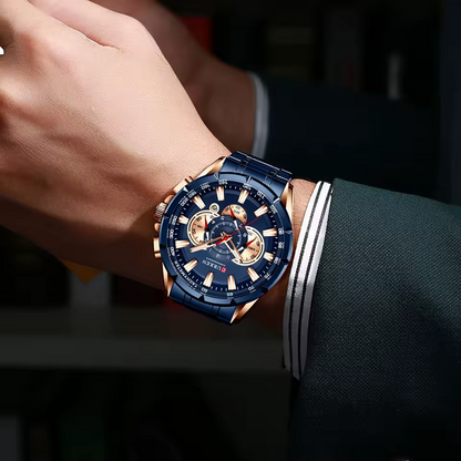Montre Habillée CURREN 8363 Bleu – Performance et Élégance Sportive