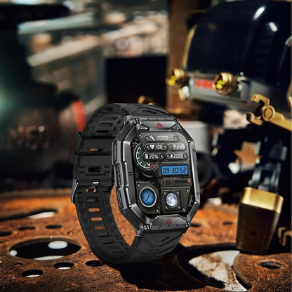 Montre Connectée KR82 Homme – Écran AMOLED 2.1”, Appels Bluetooth, Boussole et Sports Extérieur - Mali