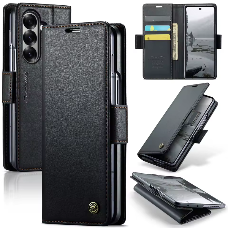 Coque Portefeuille Premium Samsung Galaxy Z Fold 3 à 7 – Cuir PU, RFID & Support Intégré