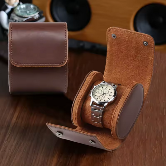 Boîte de Rangement Portable pour Montre en Cuir PU – Étui Cadeau Haut de Gamme