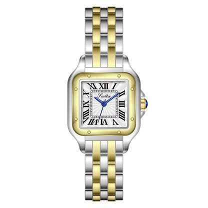 Ensemble de Luxe Scottie : Montre Femme et 2 Bracelets en Acier Inoxydable Plaqué Or 18K