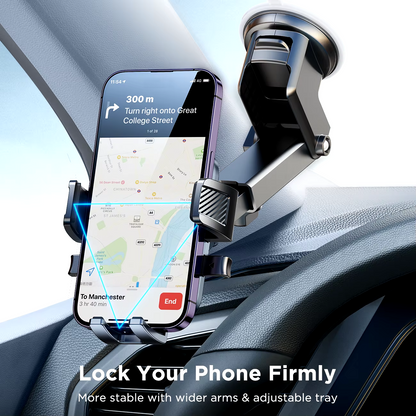 Support de Téléphone pour Voiture – Fixation Stable, Flexible et Utilisation à une Main
