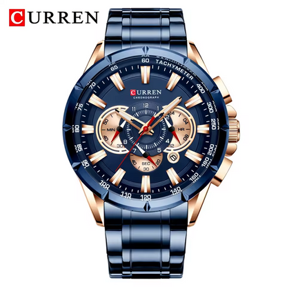 Montre Habillée CURREN 8363 Bleu – Performance et Élégance Sportive