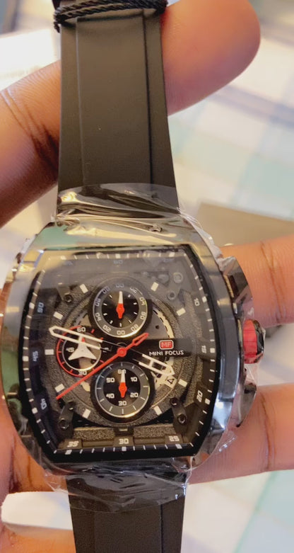 Montre Chronographe Sportive pour Hommes MINI FOCUS - Design Avant-Gardiste avec Bracelet en Silicone