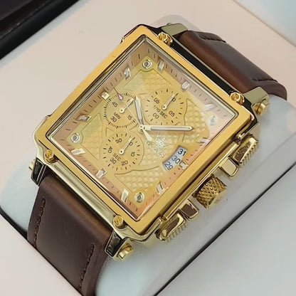 Montre Dorée de Luxe pour Hommes OLEVS - Chronographe Étanche et Lumineux