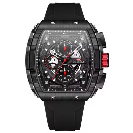 Montre Chronographe Sportive pour Hommes MINI FOCUS - Design Avant-Gardiste avec Bracelet en Silicone