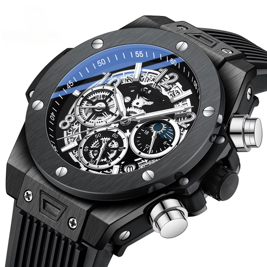 Montre Chronographe Sport Homme Chenxi – Étanche, Lumineuse, Bracelet en Silicone