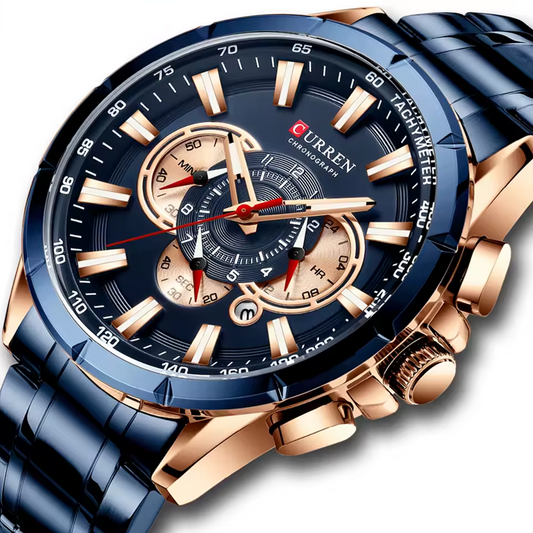 Montre Habillée CURREN 8363 Bleu – Performance et Élégance Sportive